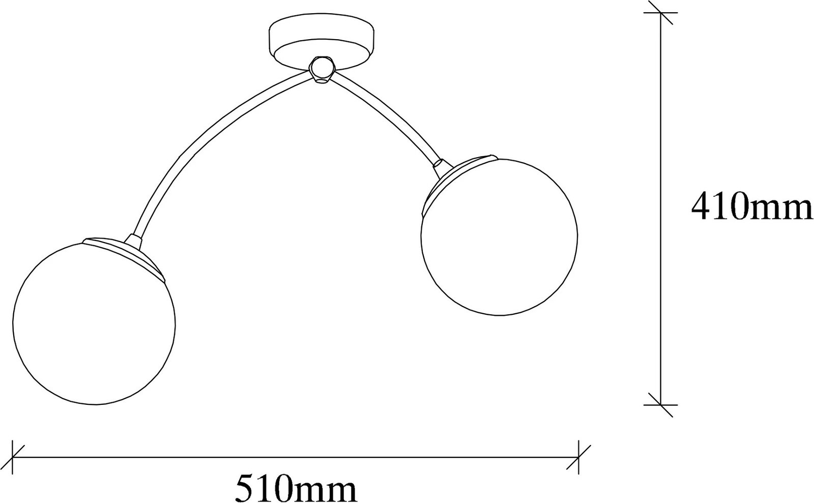 Llambë tavani moderne Opviq, Kromozom - 1001, e bardhë dhe e zezë