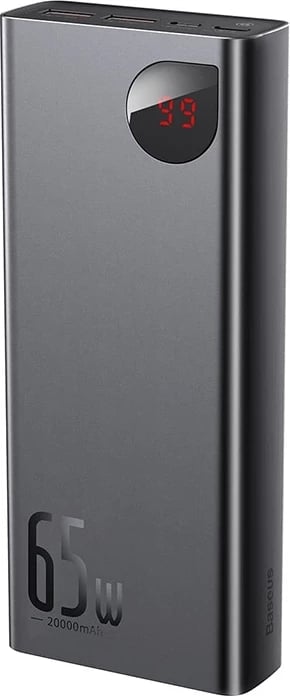 Powerbank Baseus Adaman Metal PPIMDA-D01, 20000mAh, 65W, e zezë