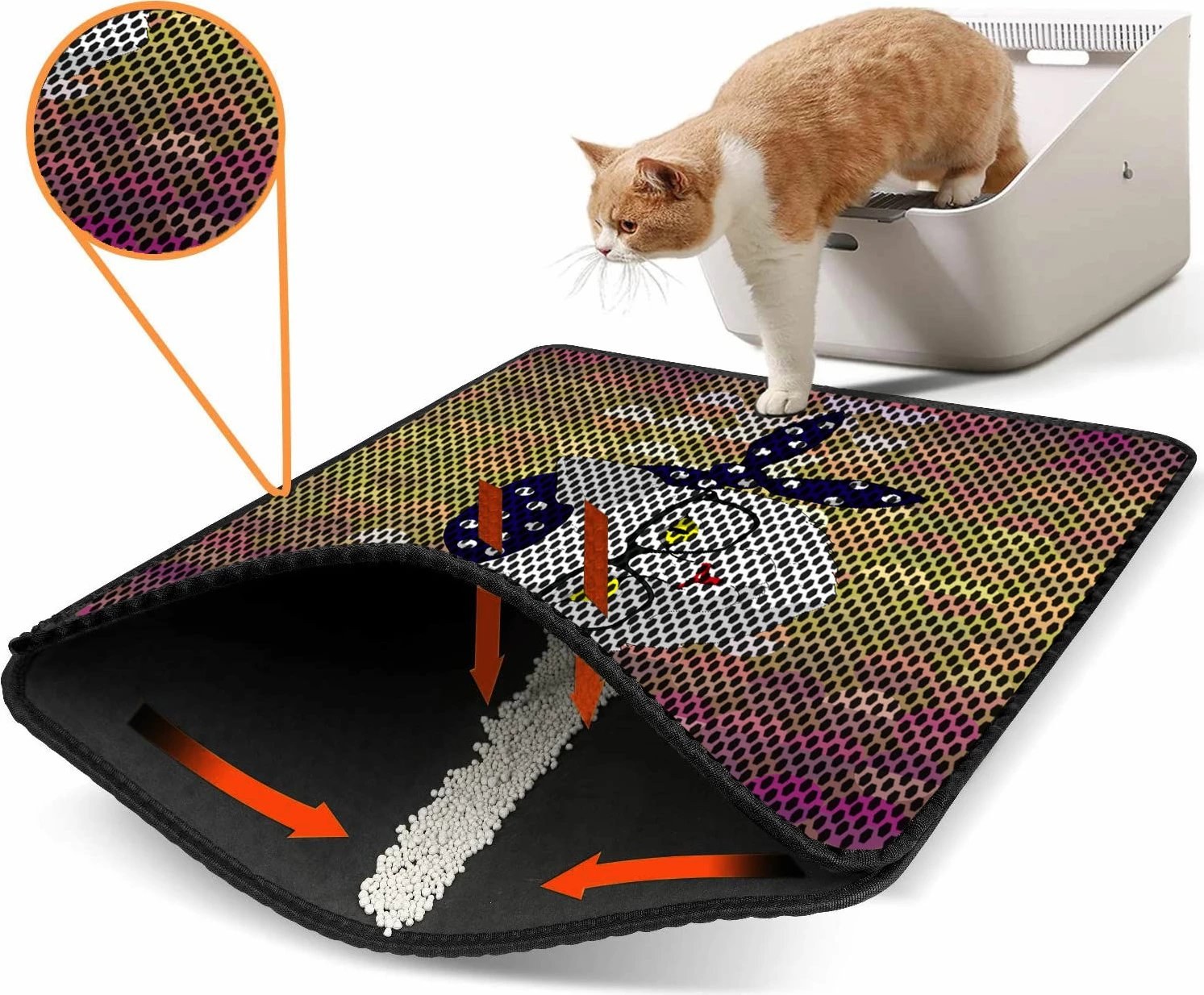 Tapet për rërë mace, shumëngjyrësh, Nrszn0198