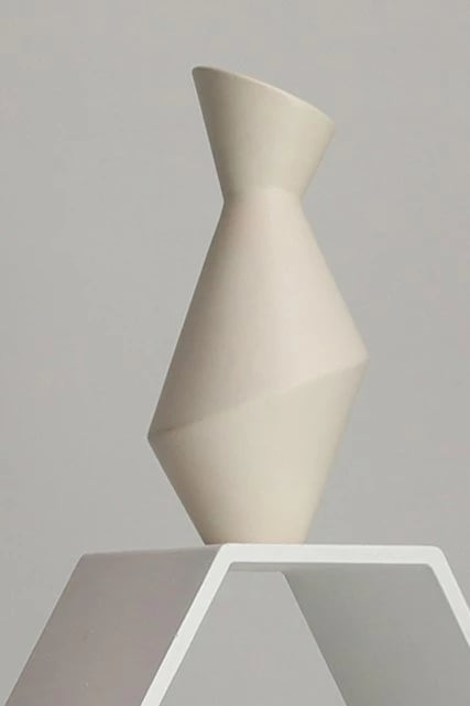 Vazo dekorative Evila Originals, BSI216, e bardhë, 13x13x24cm