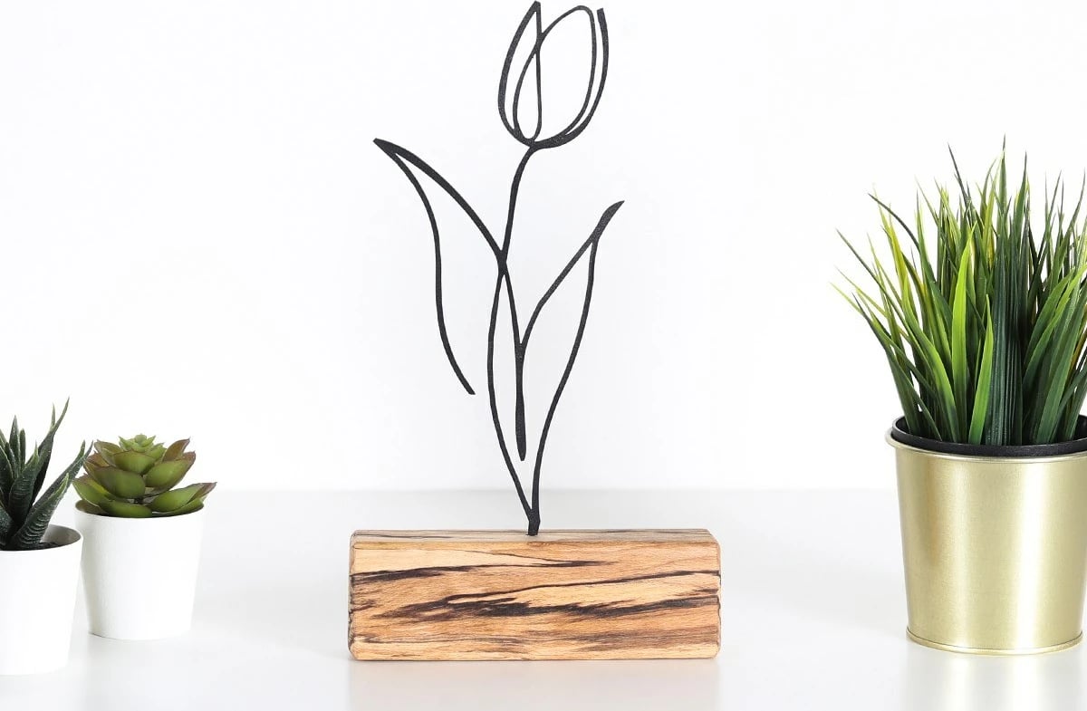 Objekt dekorativ Aberto Design, M-036, ngjyrë e zezë, 17x30x3.5cm