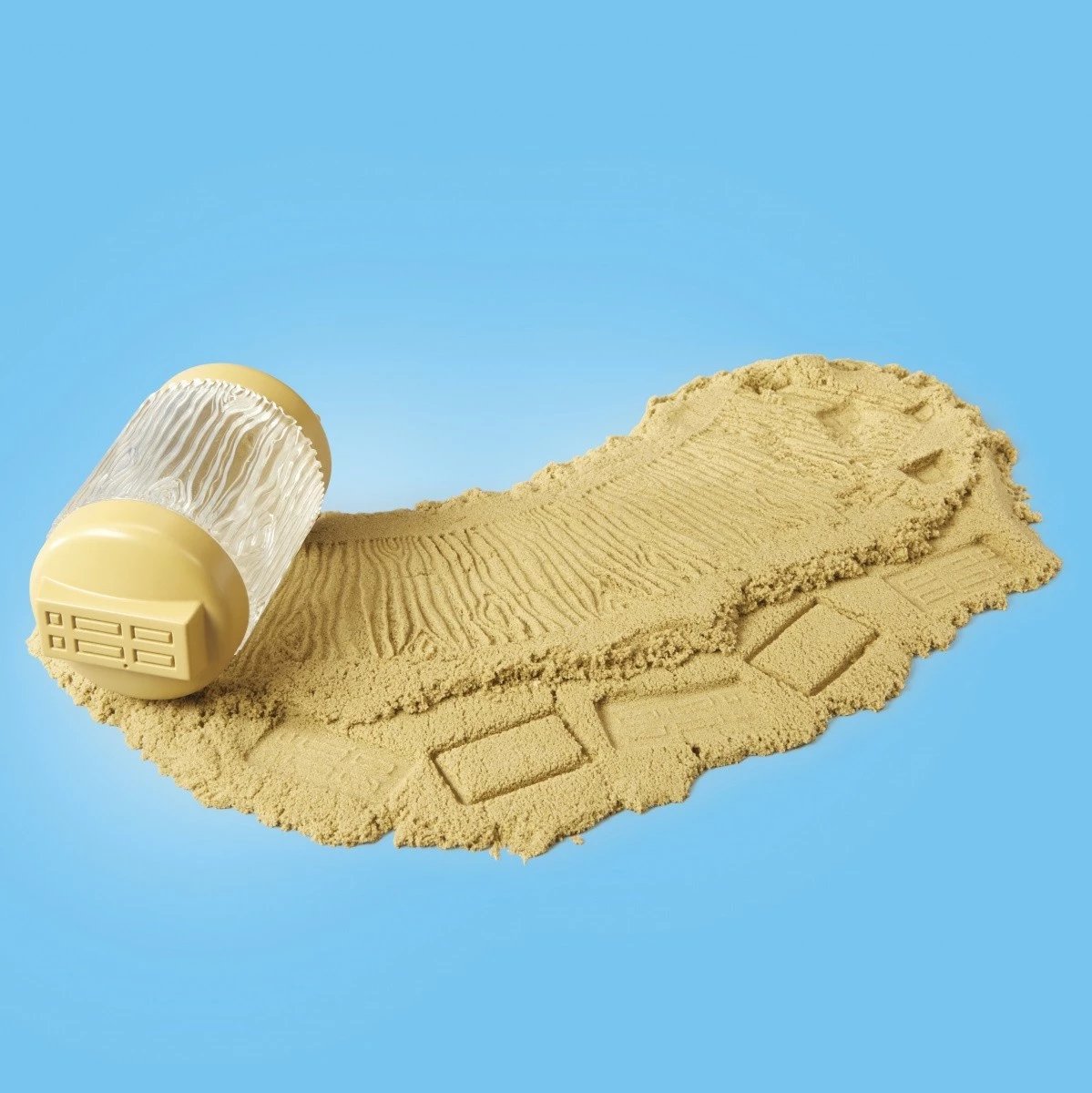 Set lodrash me rërë kinetike MGA Wonder Factory Never Dry Sand Trucks, ekskavator, plastikë