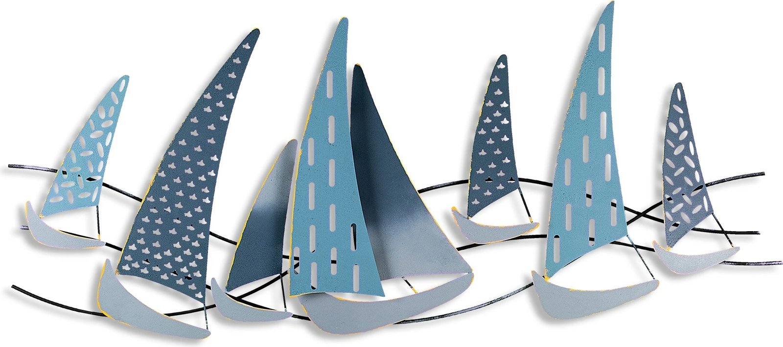 Aksesor dekorativ metalik për mur, Wallity Uskuna 3, shumëngjyrësh, 51x120cm