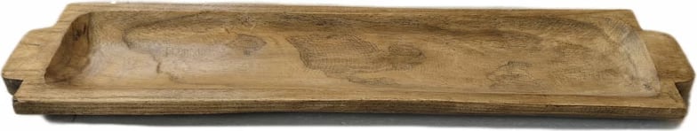 Tabaka dekorative prej druri kedri, ngjyrë kafe, 71x17x4 cm