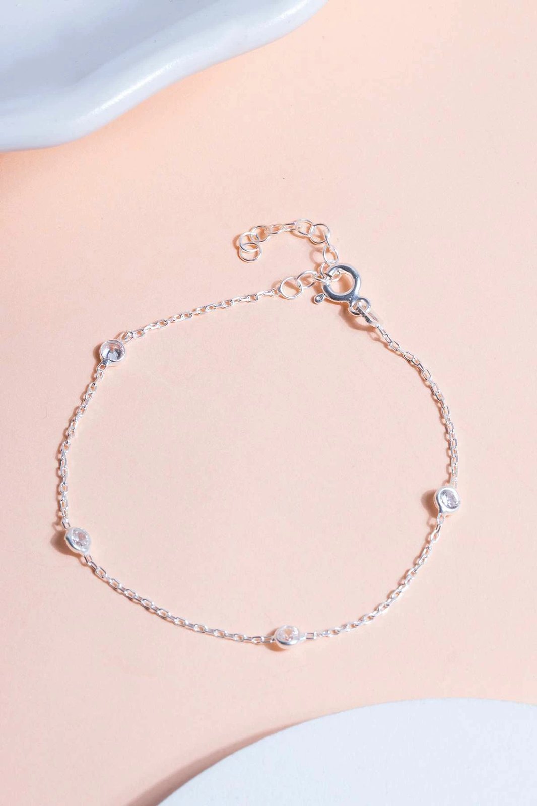 Byzylyk argjendi Jumeon, gur zirkoni i bardhë, TFNY65229