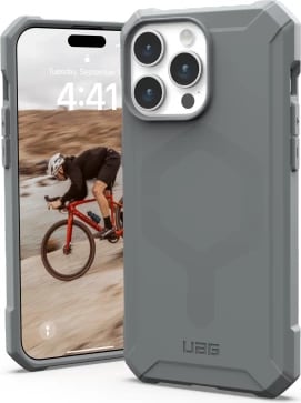 Mbështjellës UAG Essential Armor MagSafe për iPhone 15 Pro Max, argjend