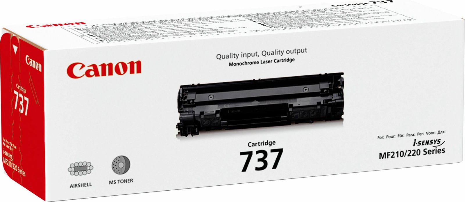 Toner Canon 737, i zi, 2100 faqe, për i-SENSYS MF210/220 Toner Canon 737, i zi, 2100 faqe, për i-SENSYS MF210/220