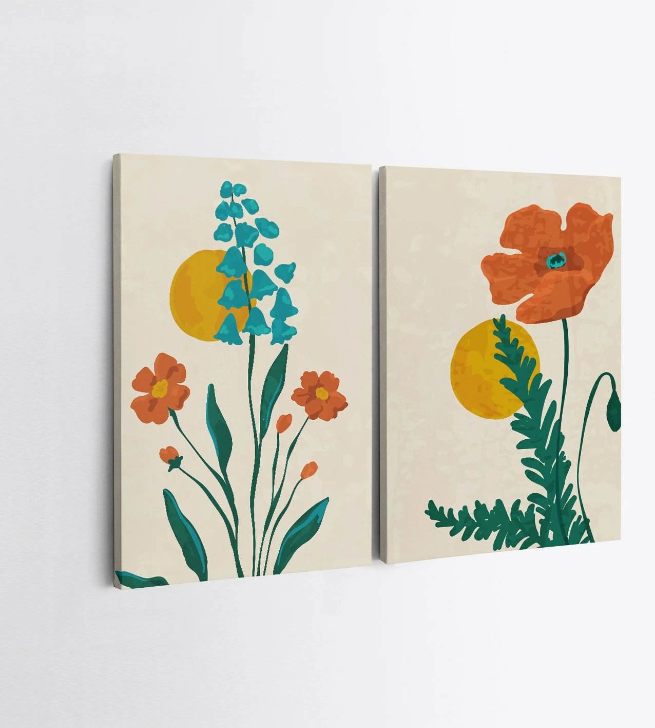 Pikturë dekorative në kanavacë (2 copë), Wallity, 2KNV4288, 70x100