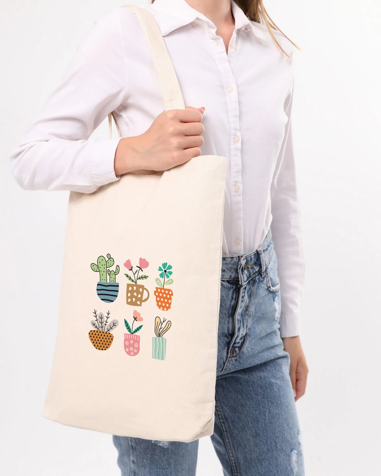 Çantë tote Zoozie Bags, 0577, ngjyrë krem