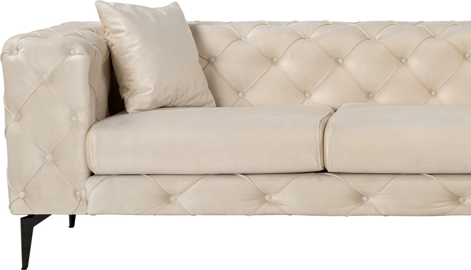 Këndare Atelier del Sofa Como Eco, e djathtë, bezhë dhe e zezë