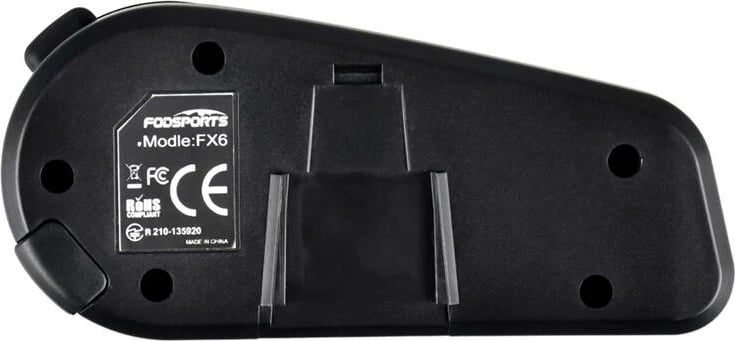 Interkom për motoçikletë Fodsports FX6, Bluetooth 5.0, i zi