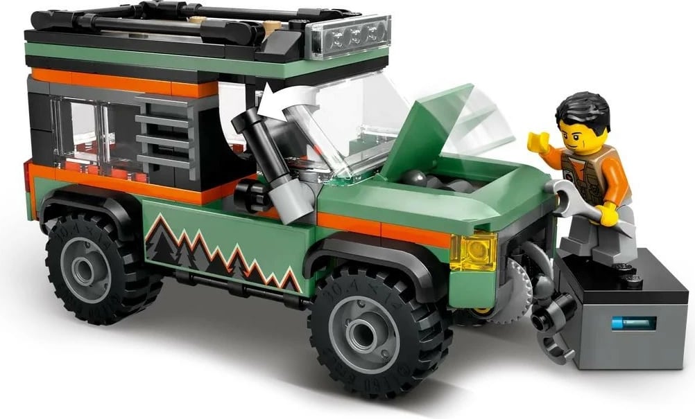 Set LEGO City Off-Road Mountain Truck 4x4, 221 pjesë, për fëmijë, Jeshile