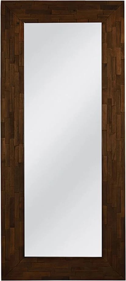 Pasqyrë Woody, ngjyrë kafe, dru paulownia, 80x6x180 cm