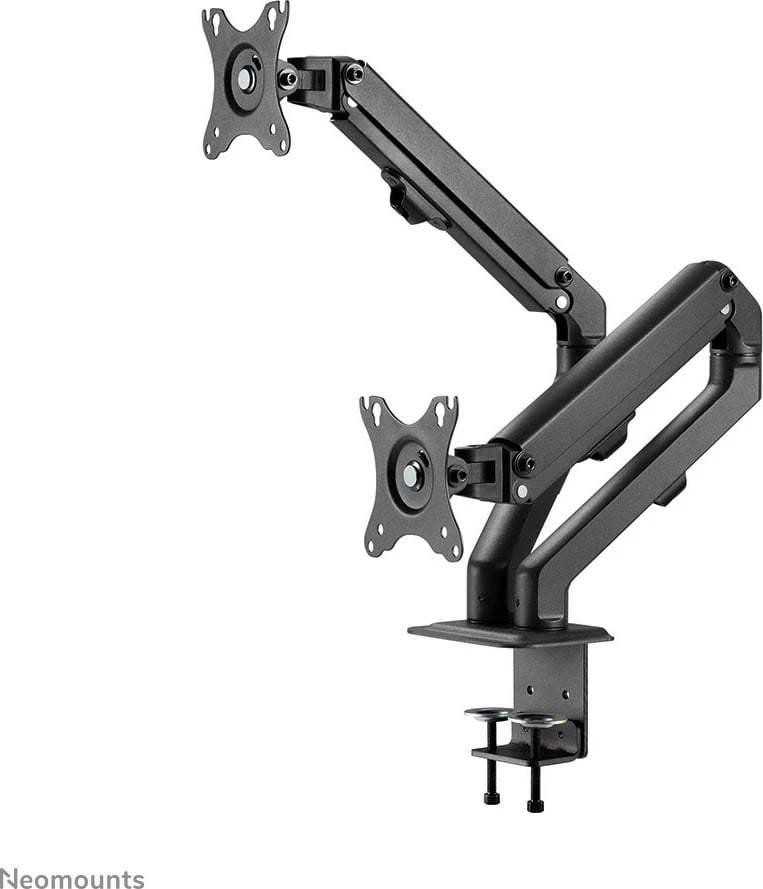 Kasë monitori Neomounts FPMA-D650DBLACK, për 2 ekrane, 17-27 inç, rregullim lartësie, ngjyrë e zezë
