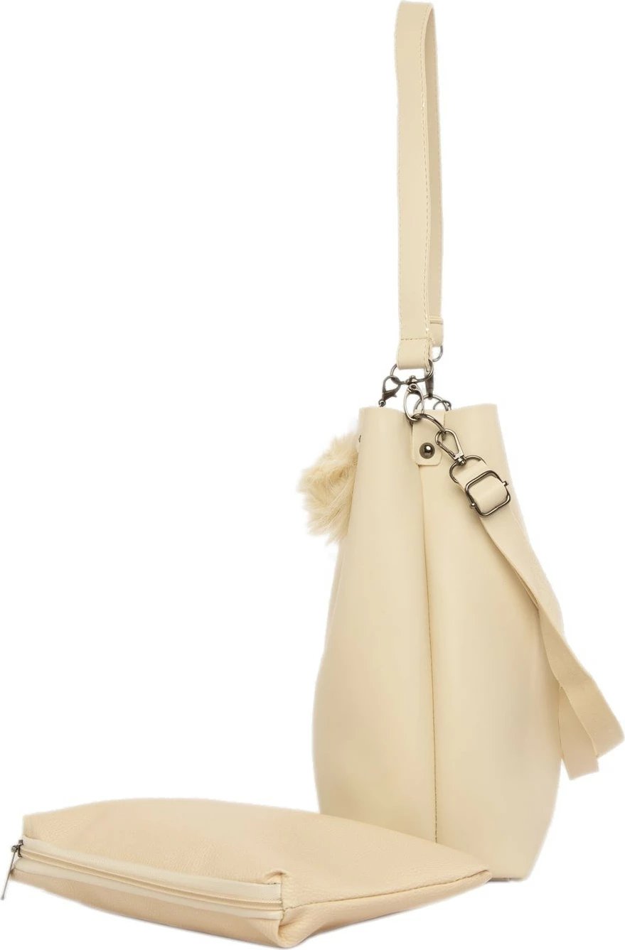 Çantë krahu Zoozie Bags, krem, 32x30x10cm