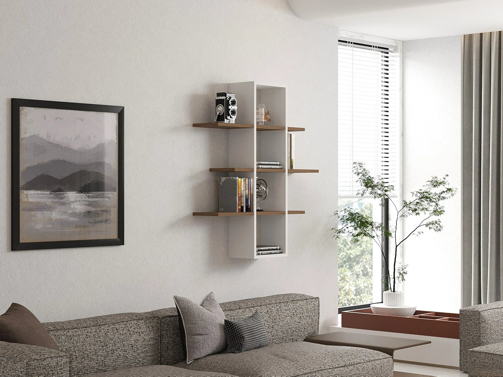 Raft muri Hanah Home, Ardo, ngjyrë arre dhe e bardhë