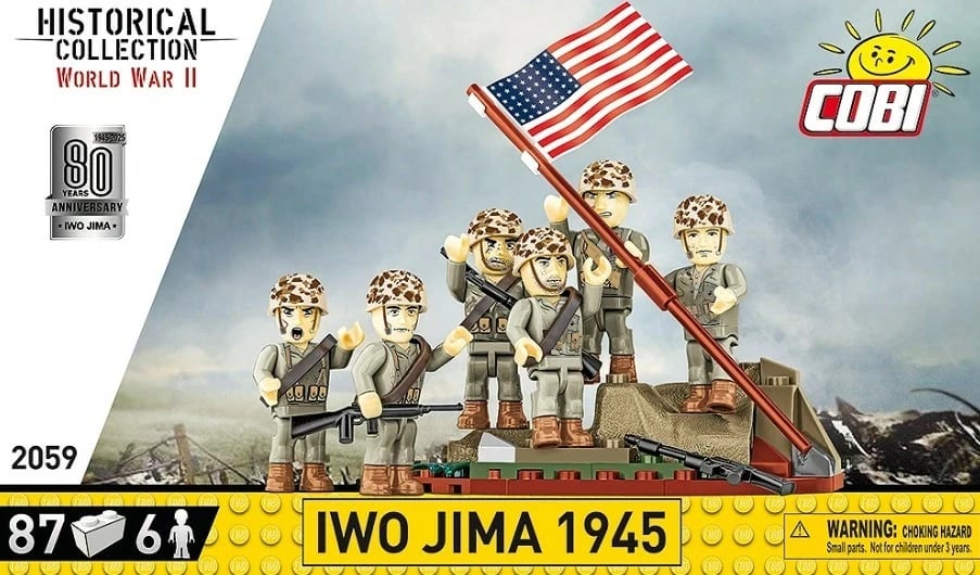 Set blloqesh Cobi Klocki Iwo Jima 1945, 87 pjesë, 6 figurina