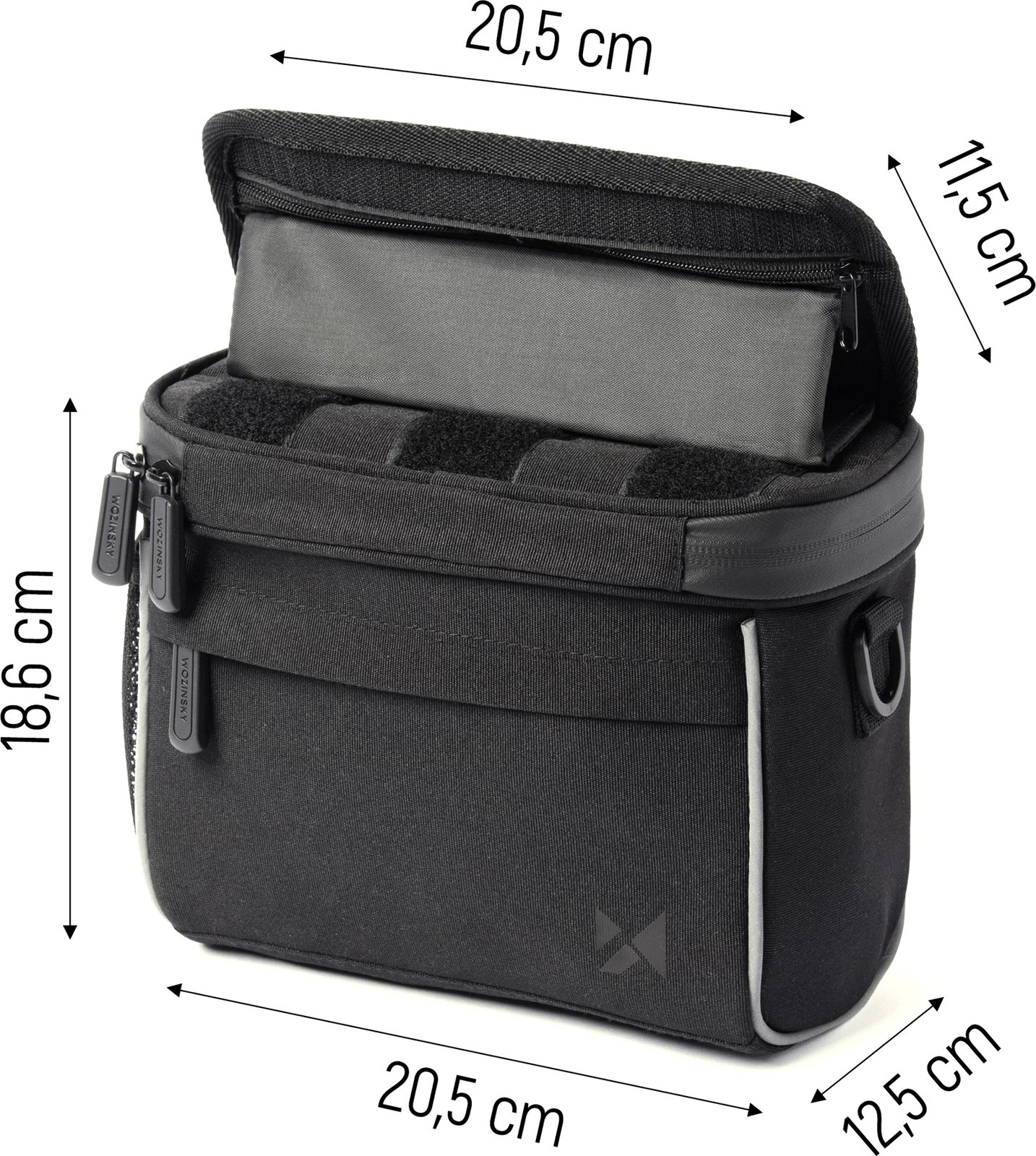 Çantë timoni/shpatulle për biçikletë Wozinsky WBHBB-01, 4L, e zezë Çantë timoni/shpatulle për biçikletë Wozinsky WBHBB-01, 4L, e zezë
