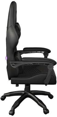 Karrige gaming ergonomike, Natec Fury Shinai S4 (NFF-2363), rregullim lartësie dhe pjerrësie shpinore, jastëk lumbal + mbështetëse koke, ngarkesë max 130 kg, e zezë