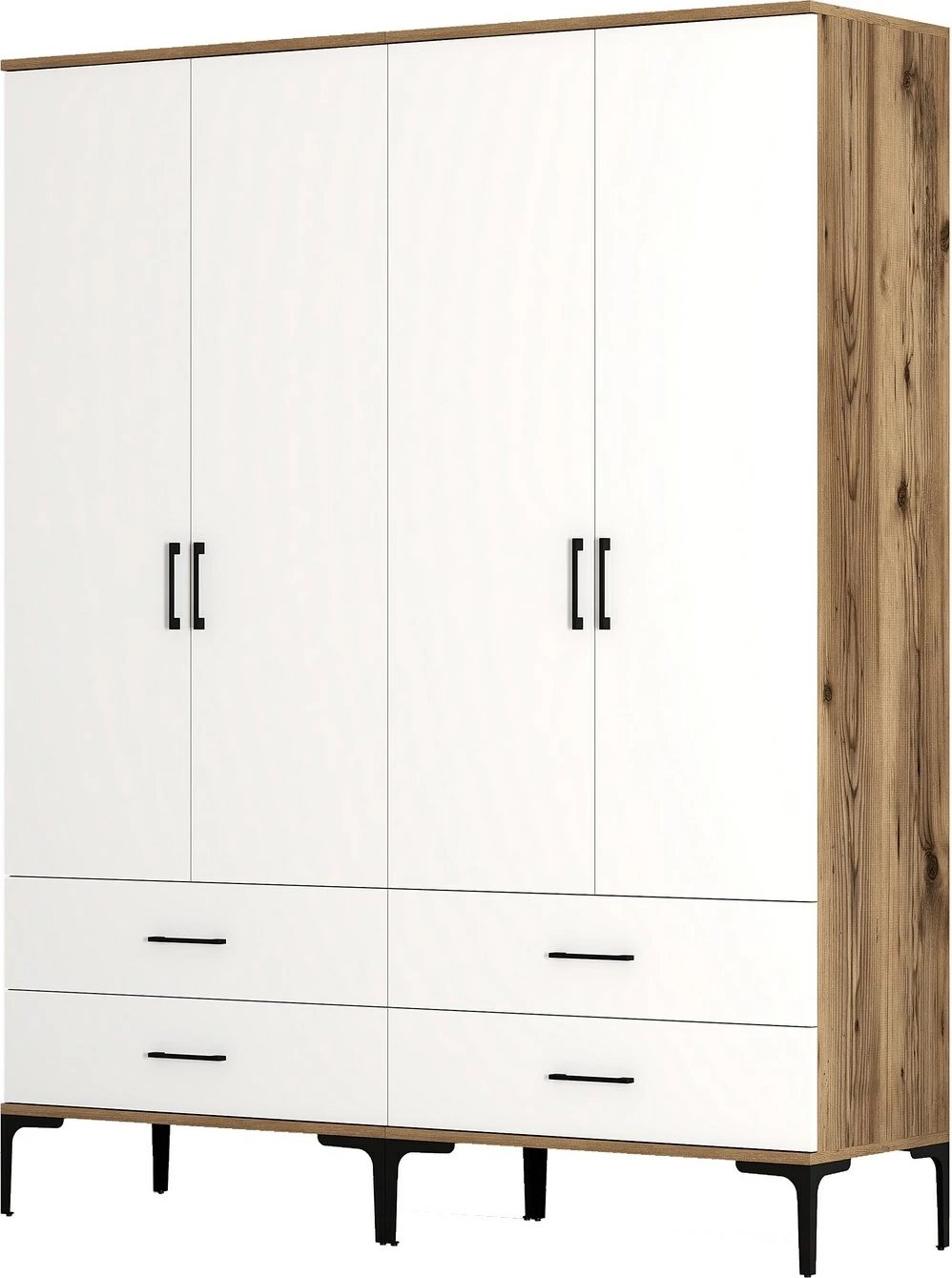 Dollap Hanah Home, Kumsal TT, ngjyrë arre dhe e bardhë