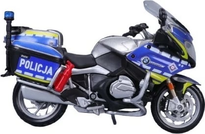 Model motoçiklete metalike Maisto Poland Police 1:18, zi/blu/argjend
