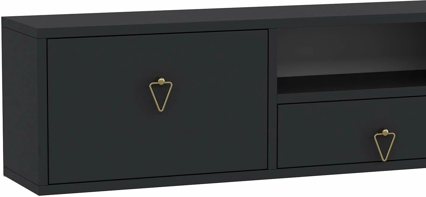 Komodë TV Skye Decor, anthracite, gold, 1303-DROP-1