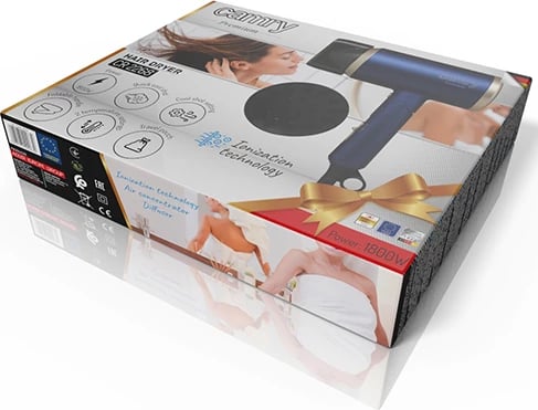 Tharëse flokësh, Camry, CR 2268, 1800W ION, me difuzor, blu