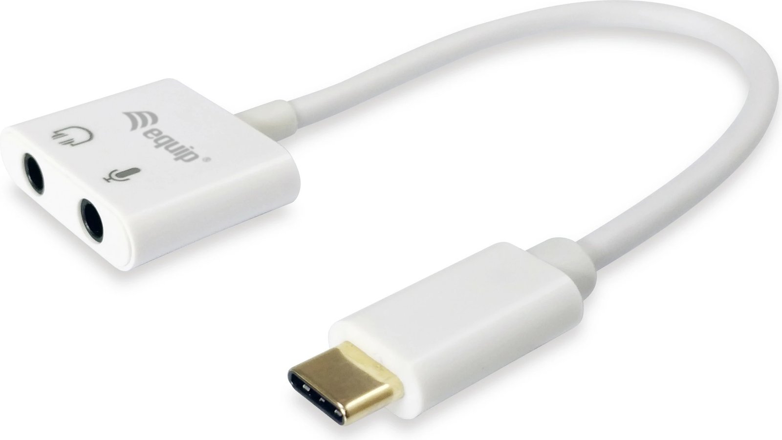 Adapter audio Equip 133460, USB Type C në 3.5mm, i bardhë