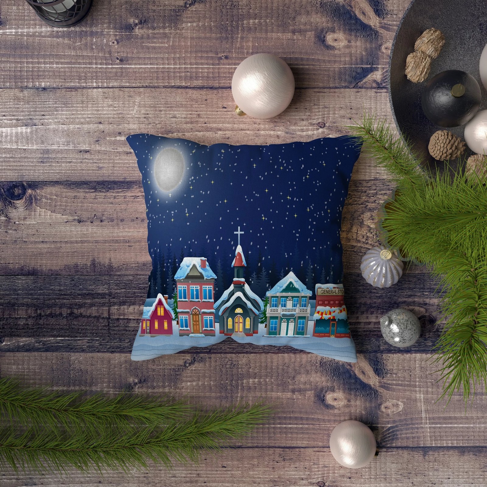 Jastëk dekorativ Aberto Design, NYXMAS089, shumëngjyrësh, 43x43cm