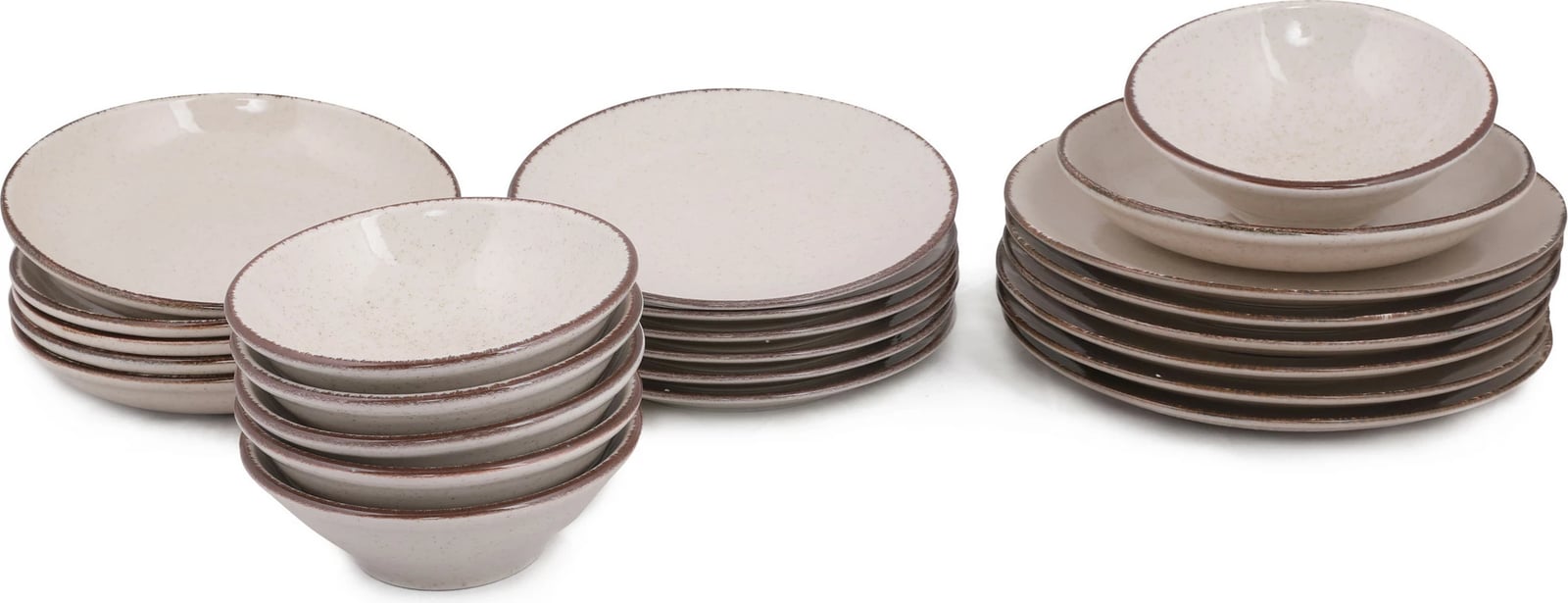 Set darke prej porcelani, 24 pjesë, Hermia, CXEO24Y2730P02, ngjyrë kanelle