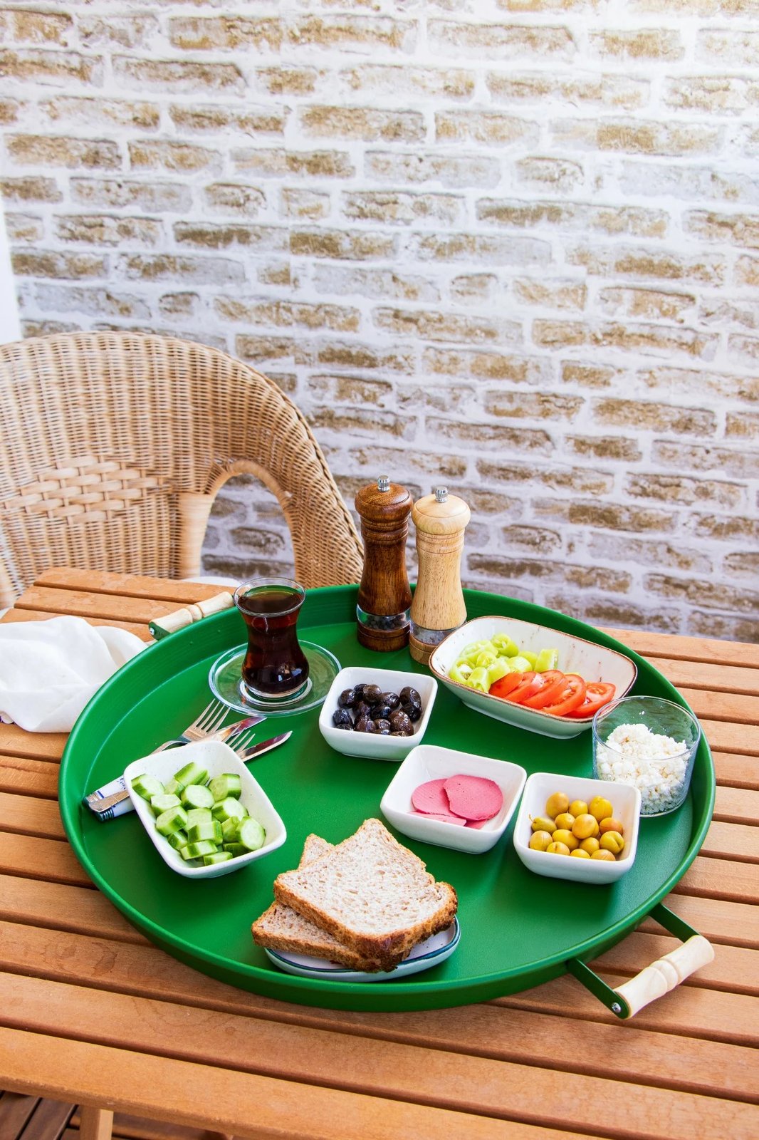 Set tabakash (2 copë), Hermia Concept, M0185 - 2, ngjyrë e gjelbër Set tabakash (2 copë), Hermia Concept, M0185 - 2, ngjyrë e gjelbër