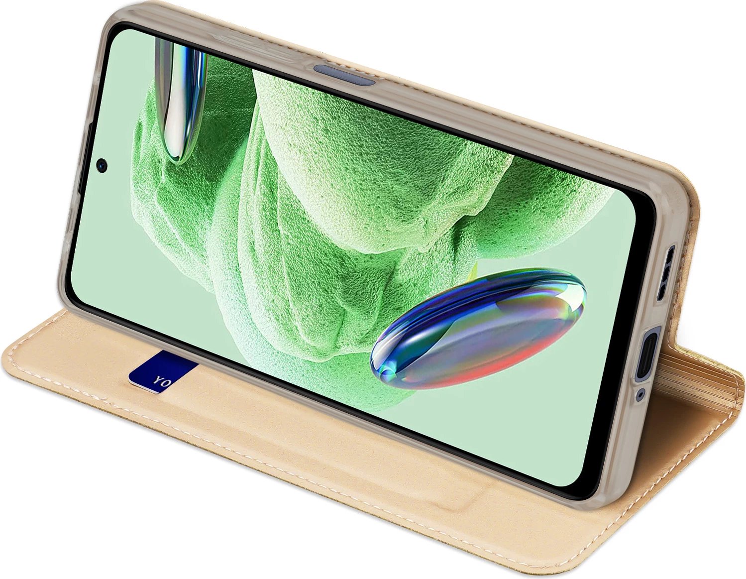Mbështjellës Dux Ducis Skin Pro për Xiaomi Redmi Note 12 Pro+, me xhep karte, stand, Gold Mbështjellës Dux Ducis Skin Pro për Xiaomi Redmi Note 12 Pro+, me xhep karte, stand, Gold