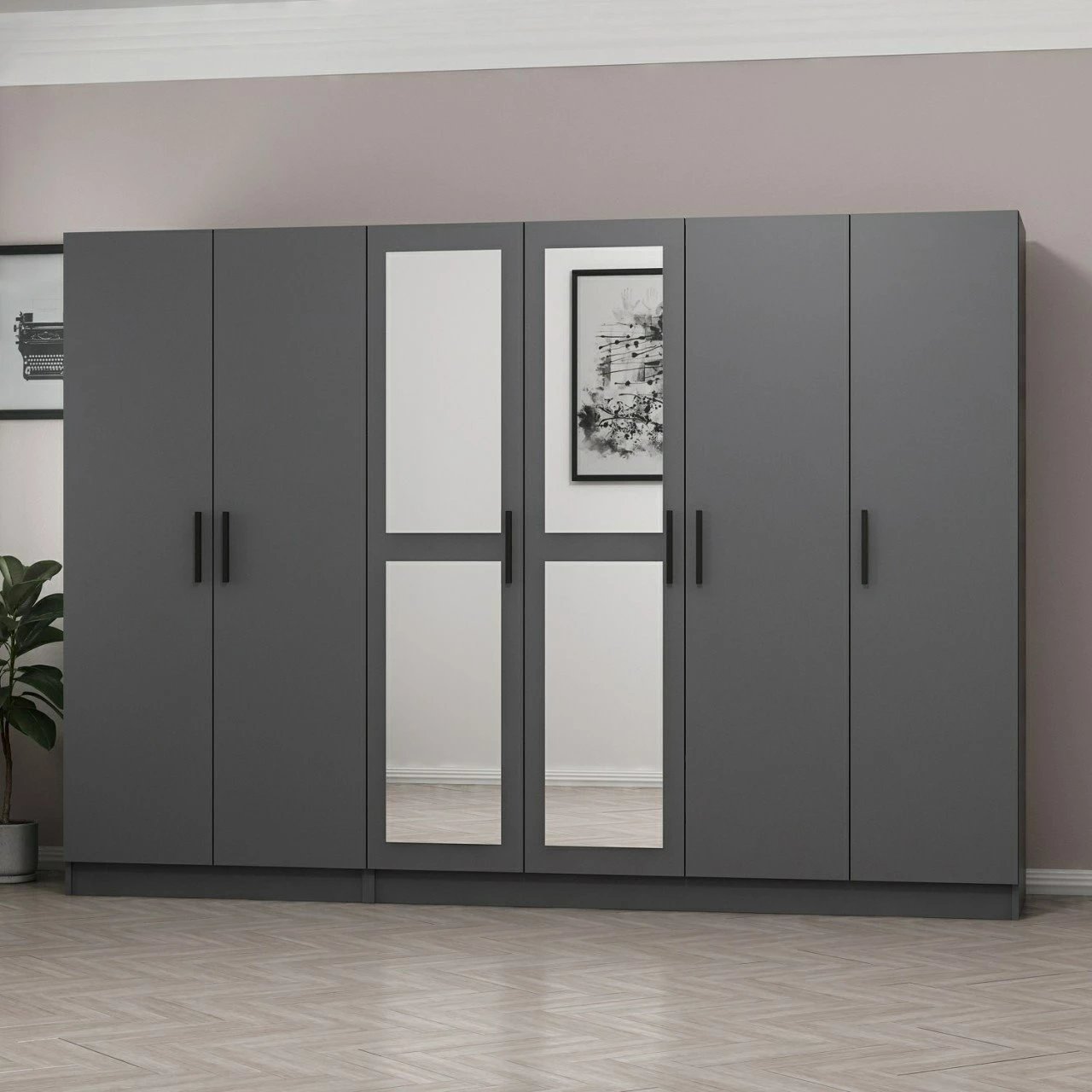 Dollap për rroba, ngjyrë antracit, Skye Decor, 5091