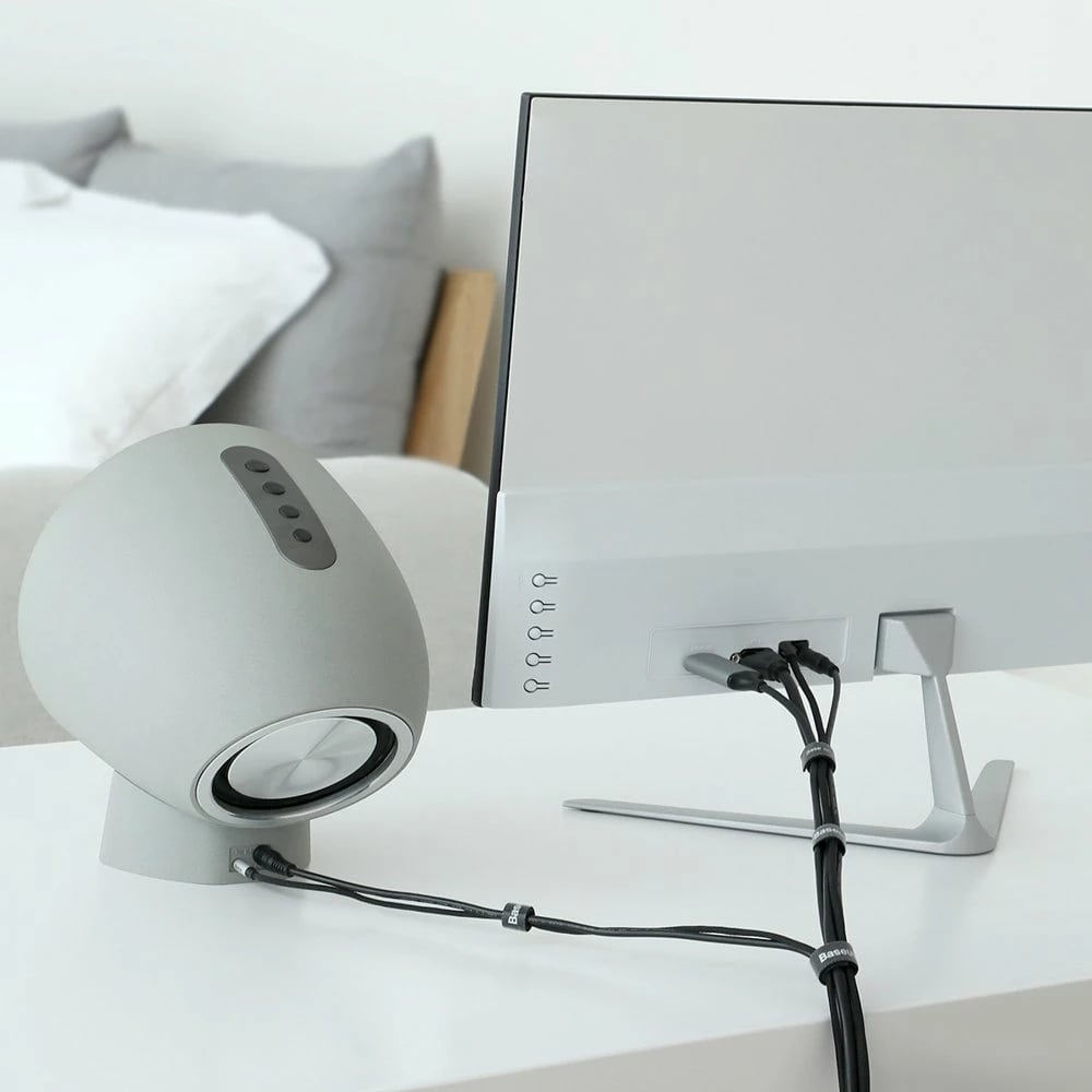 Shirit velcro Baseus ACMGT-E01 për organizim kabllosh, 1m, i zi