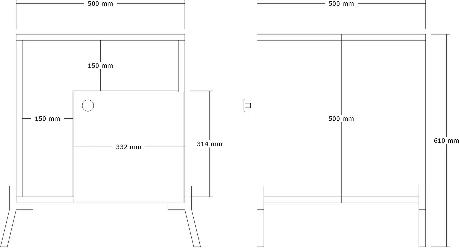 Komodin Hanah Home, Hazal, ngjyrë lisi