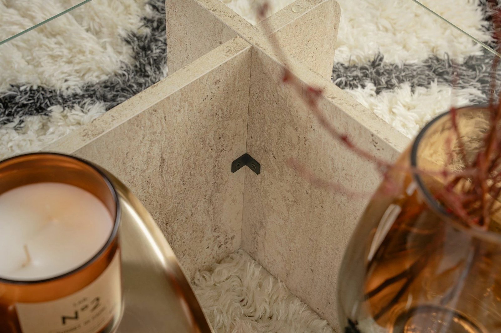 Tavolinë kafeje Nordure, Flavio, travertin