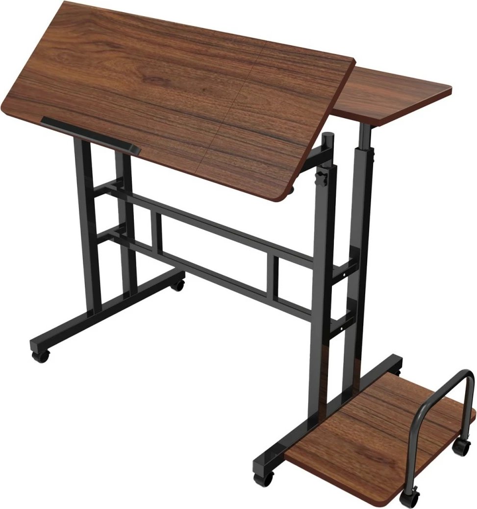 tavolinë mobile me rregullim lartësie, Maclean, MC-124 B, 80x60 cm, lartësia 67–115 cm, ngarkesa max 50 kg, e zezë