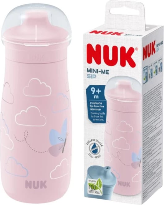Shishe për pirje NUK Mini-Me Sip, 300ml, Pink Butterfly