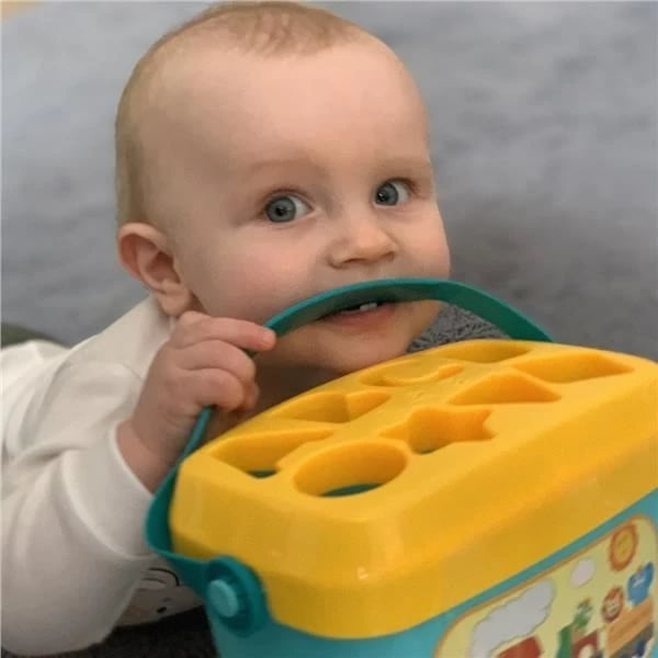 Lojë edukative kovë futëse Baby Mix, 16 pjesë, me forma dhe shkronja, shumëngjyrëshe