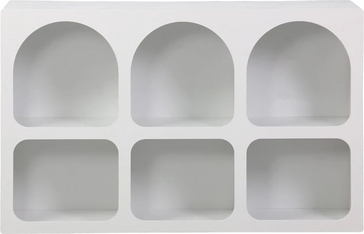 Bufe Emersi me rafte, MDF, ngjyrë e bardhë, 120x35x76cm