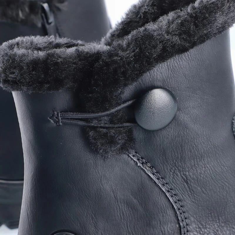 Çizme Rieker për femra, të zeza