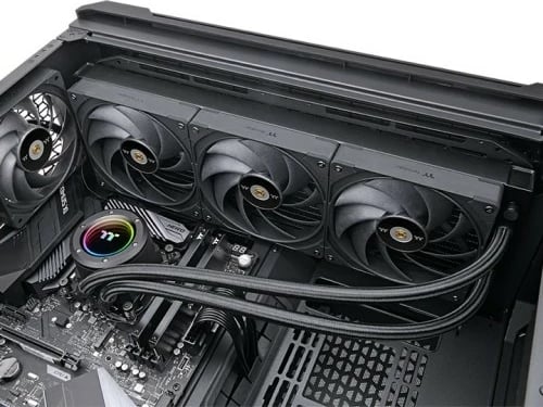 Ftohës me ujë për CPU Thermaltake Toughliquid 420 EX Pro ARGB, 3x140mm, bllok bakri, i zi