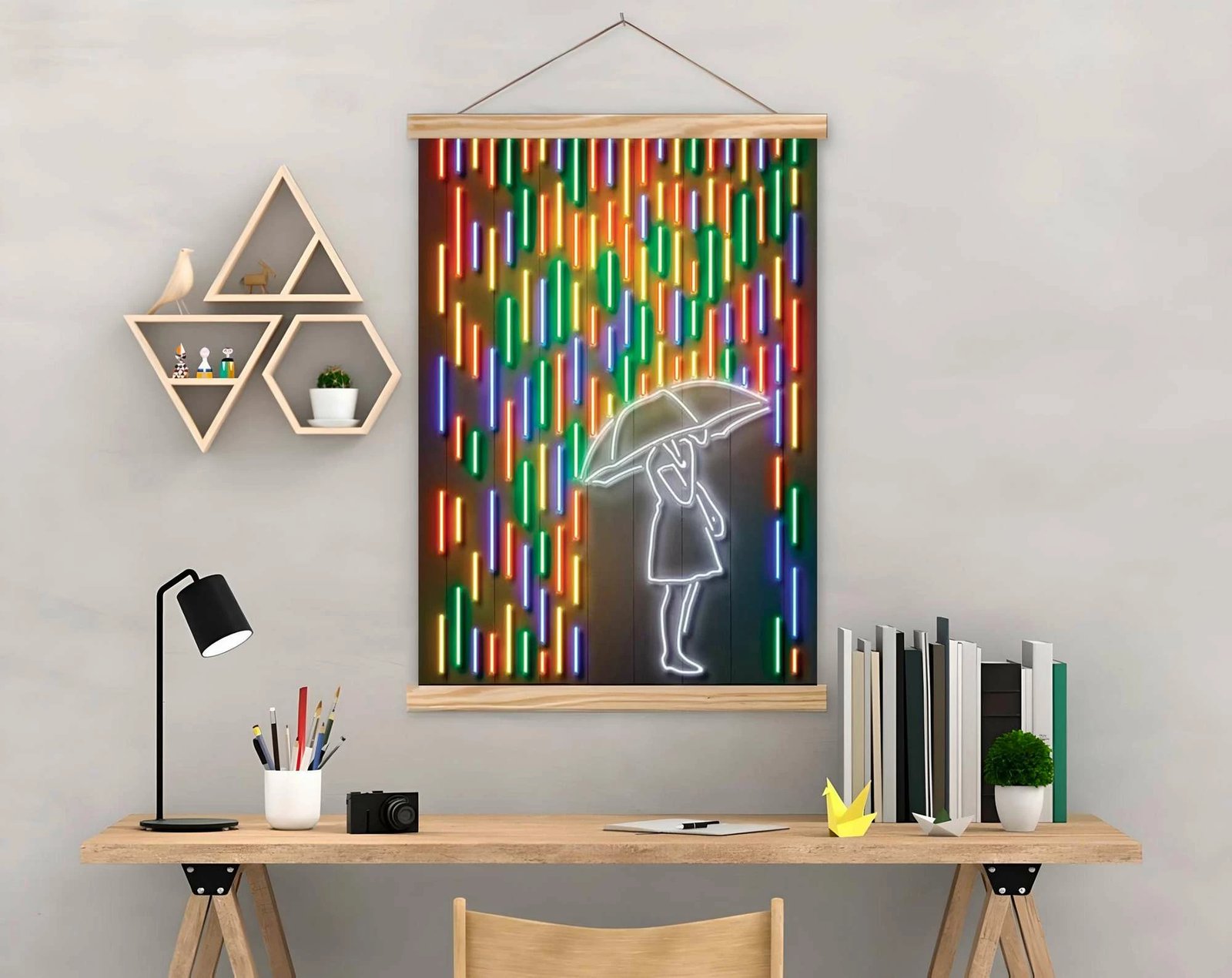 Pikturë dekorative me kornizë, shumëngjyrëshe, Wallity, MRG54, 50x70cm