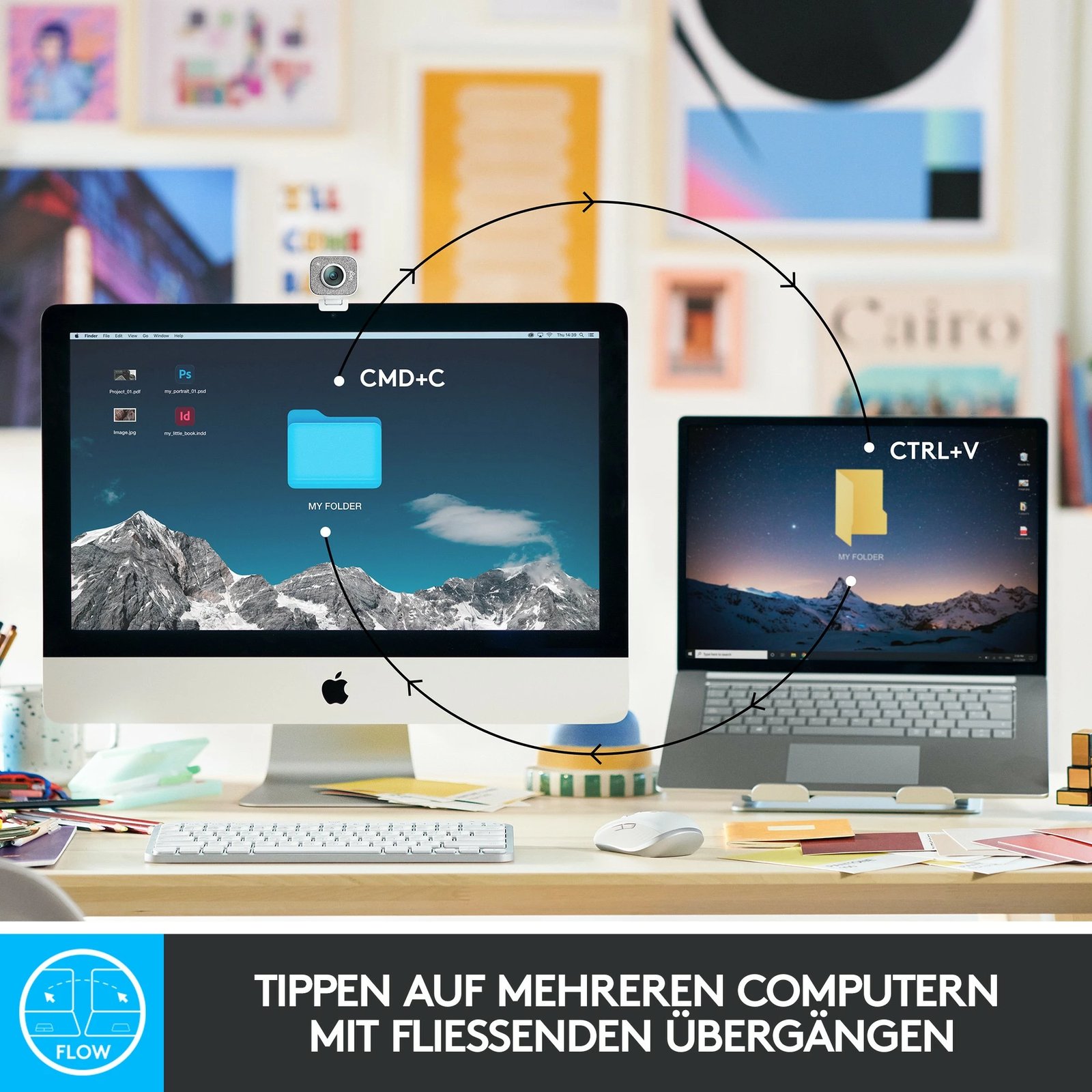 Tastierë wireless Logitech MX Keys Mini, me ndriçim, rozë