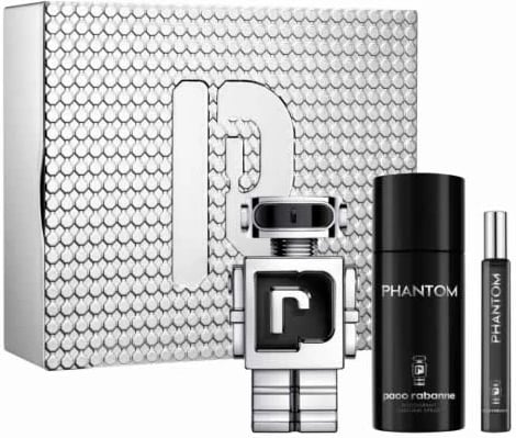 Set Eau de Toilette Paco Rabanne Phantom për meshkuj, 100ml, 3 pjesë Set Eau de Toilette Paco Rabanne Phantom për meshkuj, 100ml, 3 pjesë