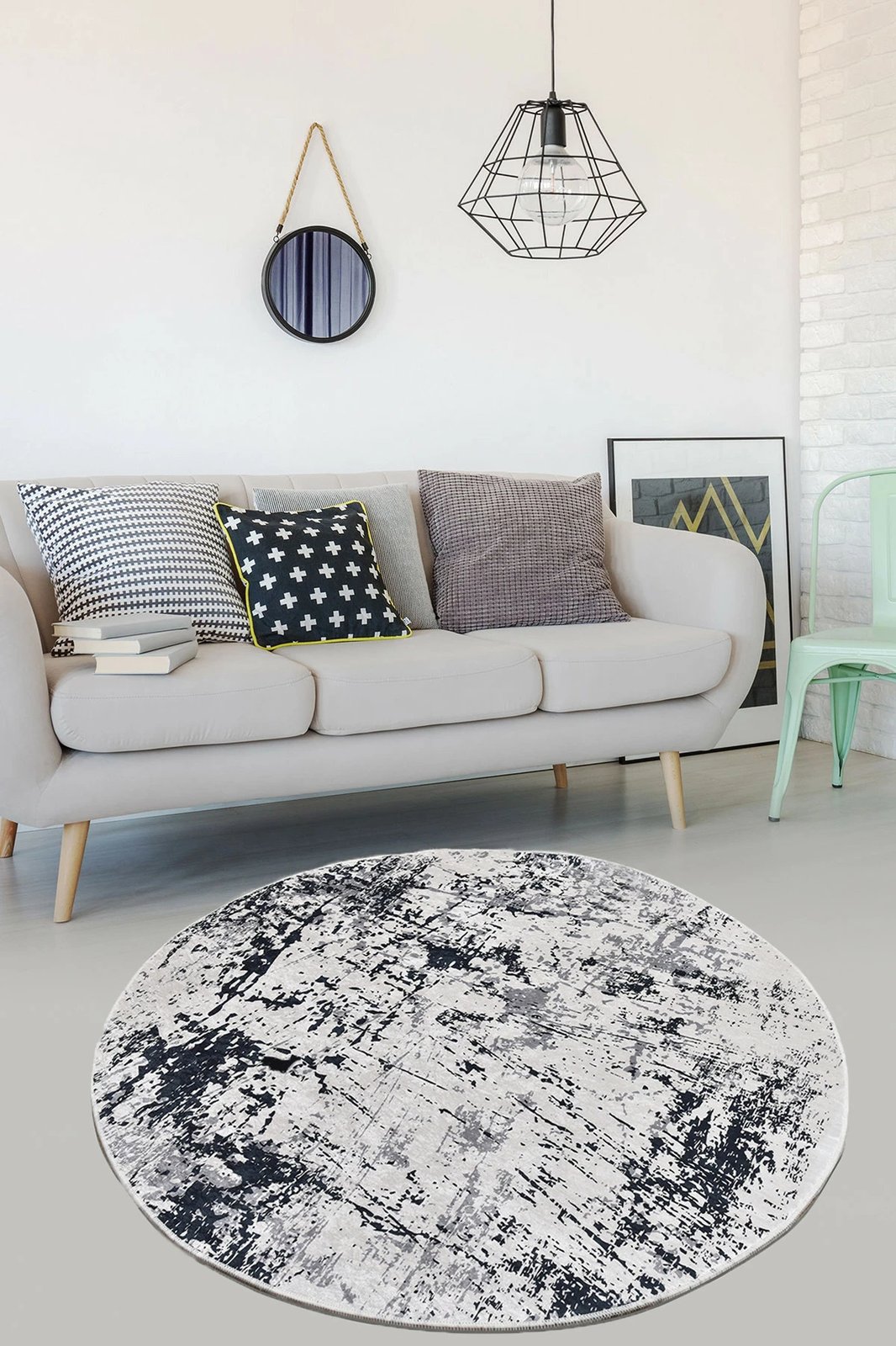 Qilim i rrumbullakët, shumëngjyrësh, 100 cm, Conceptum Hypnose Kenzo Djt