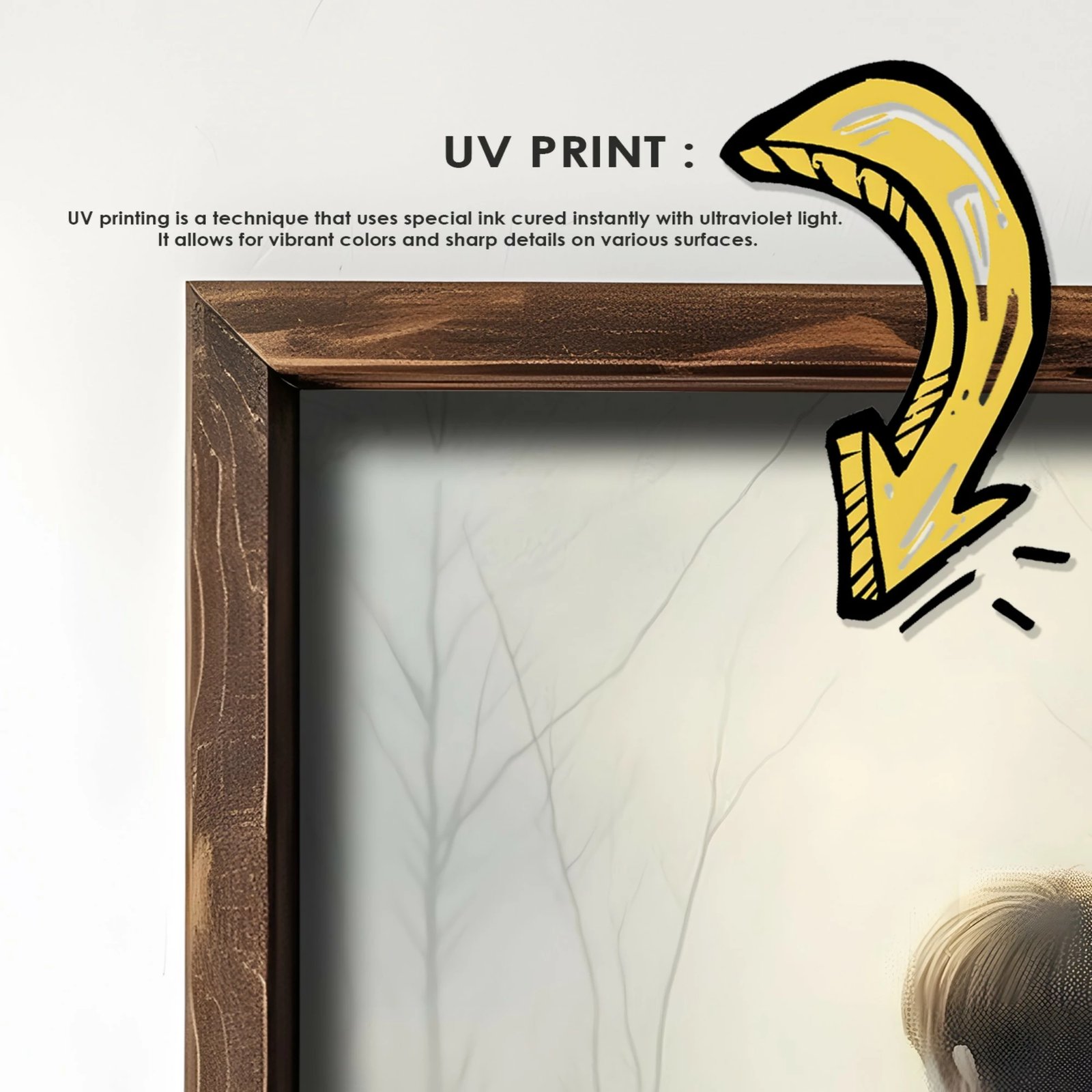 Pikturë dekorative me kornizë MDF, Wallity, GE229-L