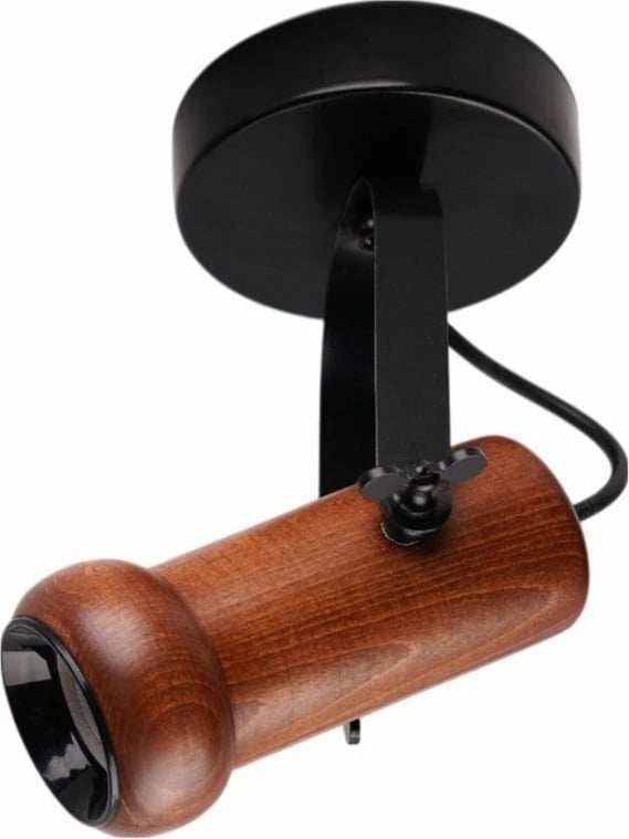 Llambë tavani Opviq, metal e dru, e zezë dhe arre, 8999-1 Llambë tavani Opviq, metal e dru, e zezë dhe arre, 8999-1