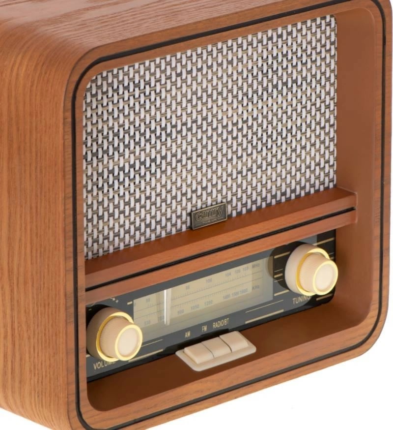 radio retro Camry CR1188 AM/FM, Bluetooth, USB, ngjyrë dru