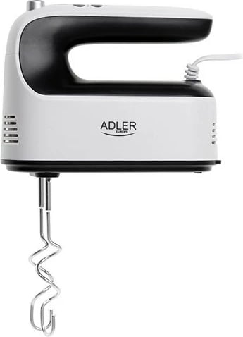 Mikser dore Adler AD 4229, 600 W, 9 shpejtësi, Turbo, ekran LCD, me kuti aksesorësh, e bardhë-e zezë